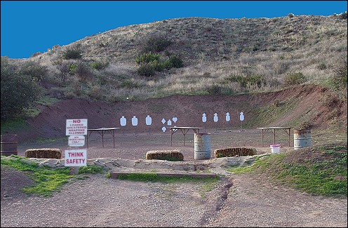 this is a steel plate non magnum handgun range only no magnum